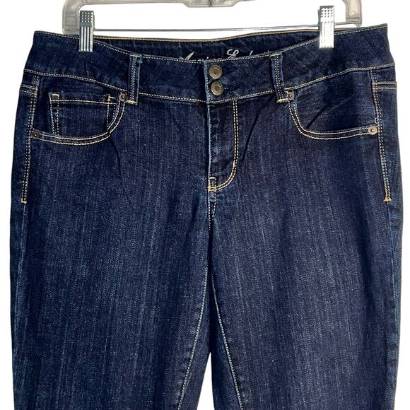American Eagle Artist Crop Jeans Dark Wash Size 12 Professionally Hemmed - Picture 2 of 7